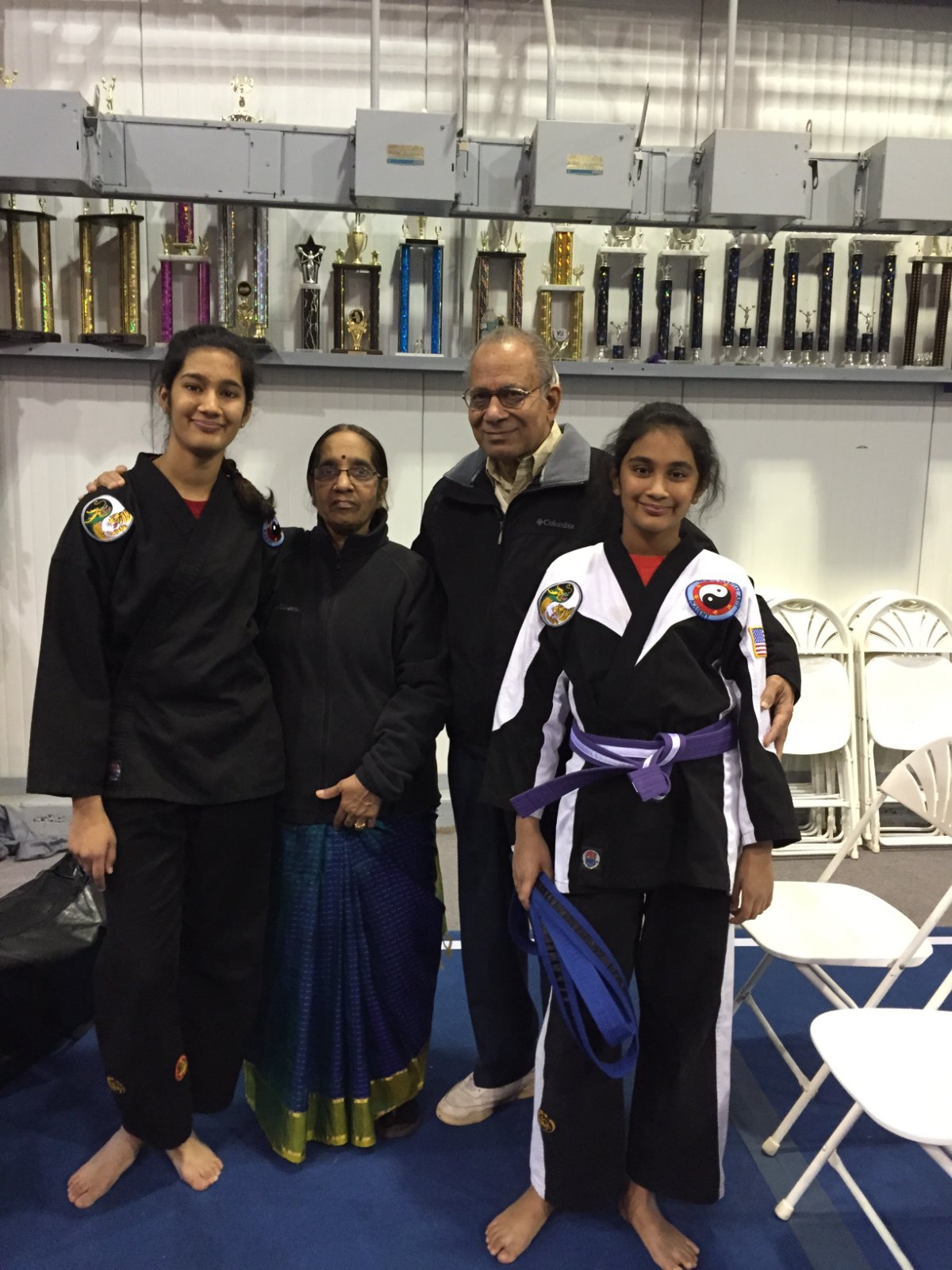 With his granddaughters